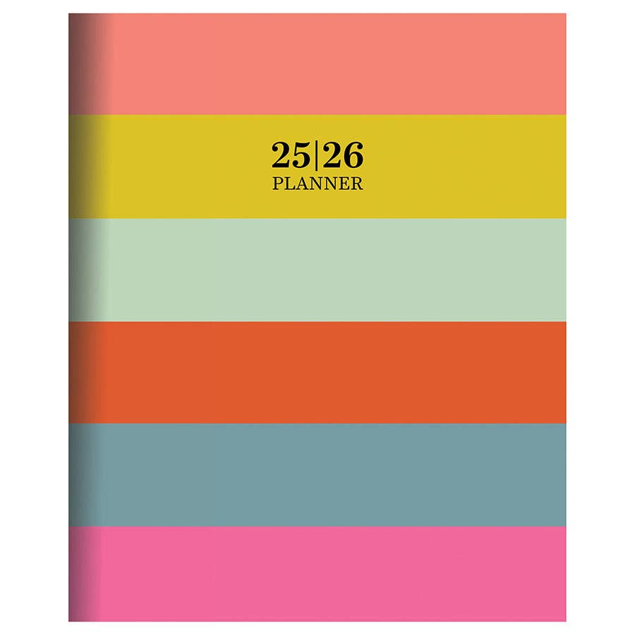 July 2025 - June 2026 Super Stripe Large Monthly Planner