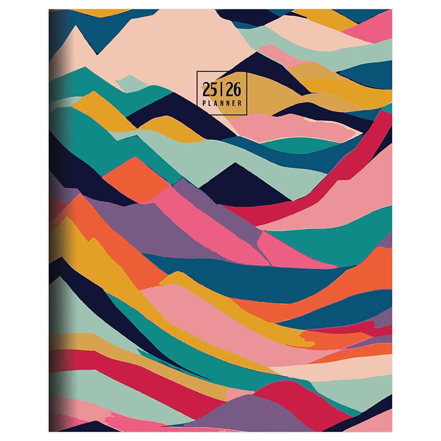 Peaks and Valleys Medium Monthly Planner 2025-2026