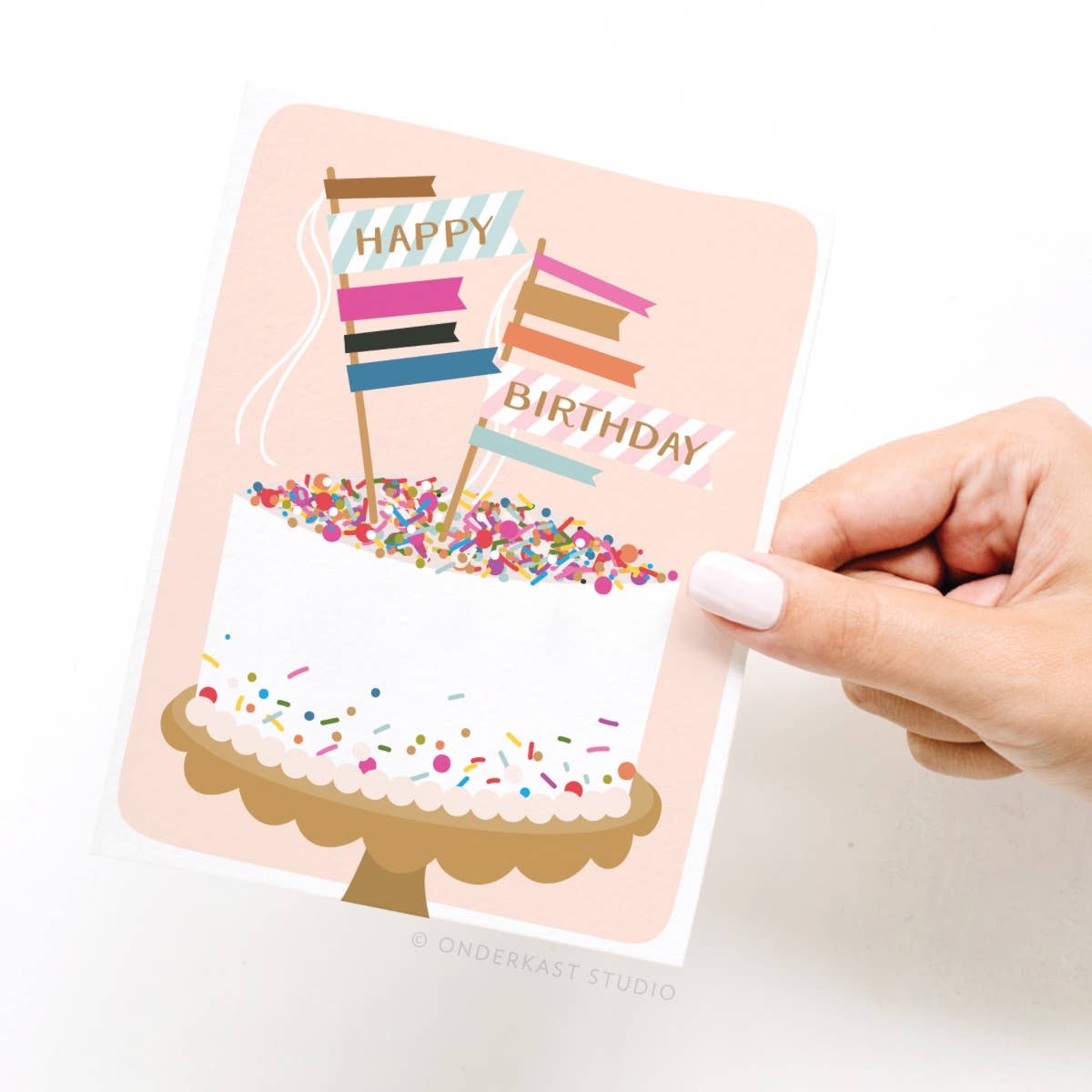 Happy Birthday Sprinkle Cake Greeting Card