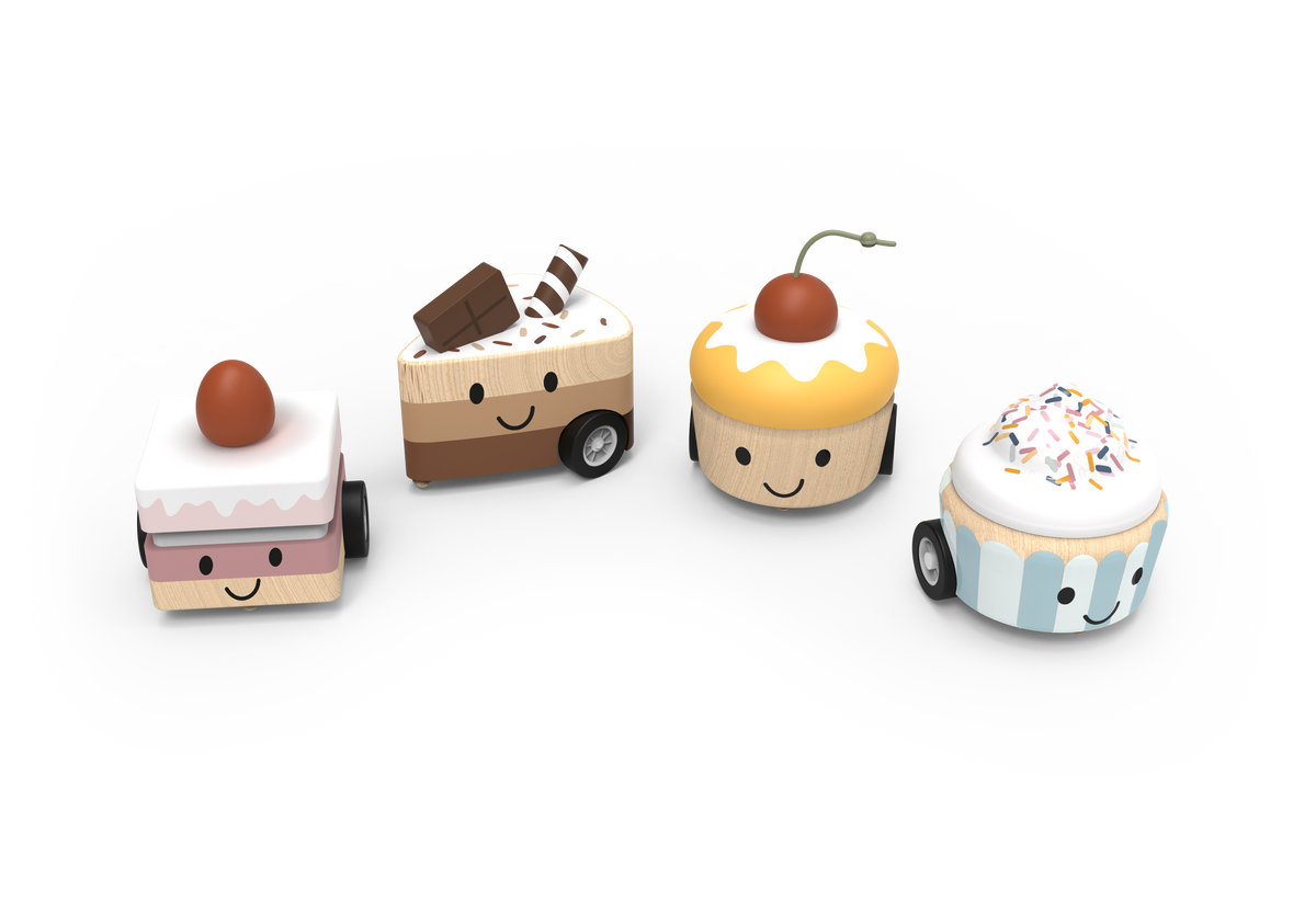 Display of 8 Pull Back Cake