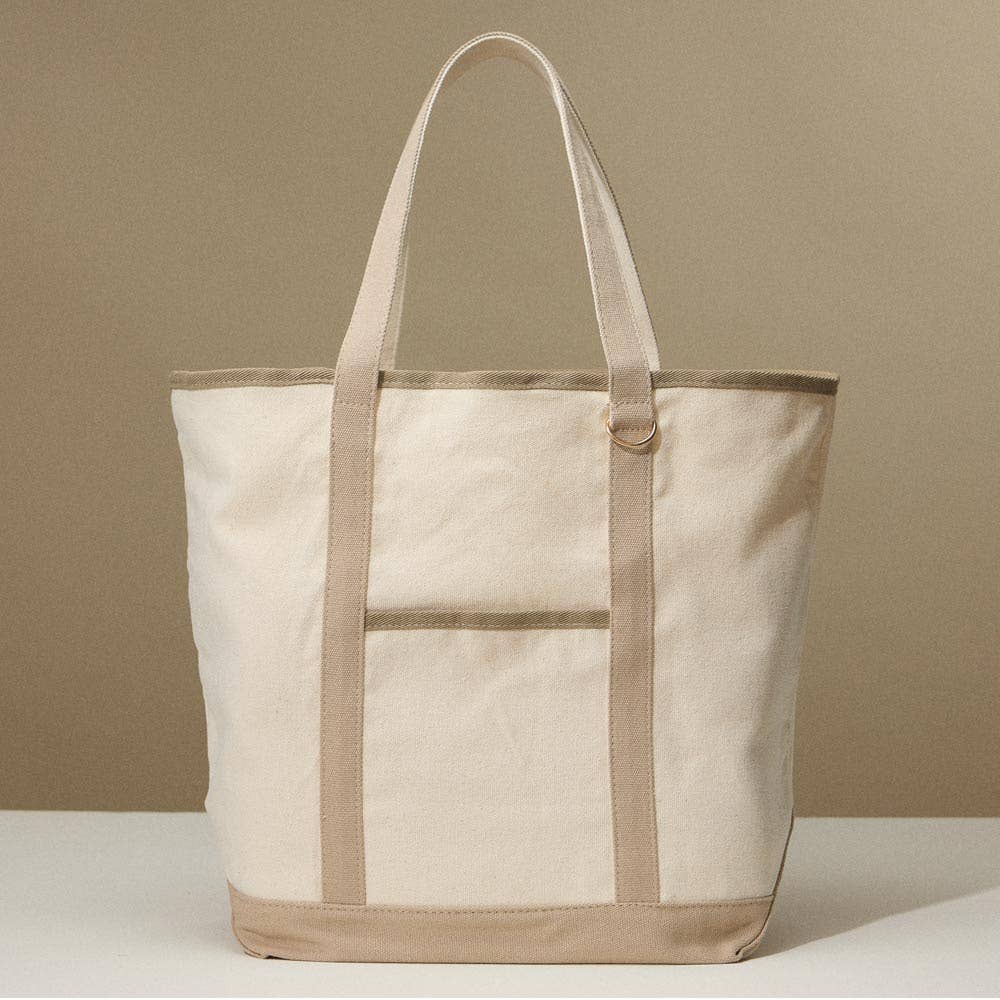 Large Multi Classic Canvas Tote Bag