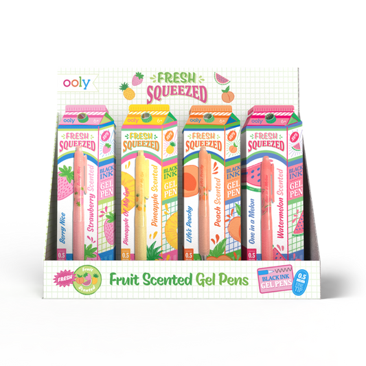 Fresh Squeezed Black Ink Scented Gel Pens - Display of 24