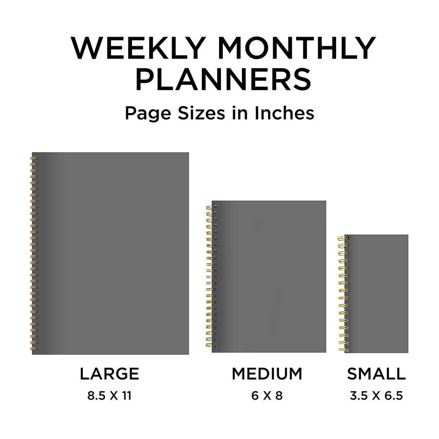 Rustic Floral Medium Weekly Monthly Planner 2025-2026