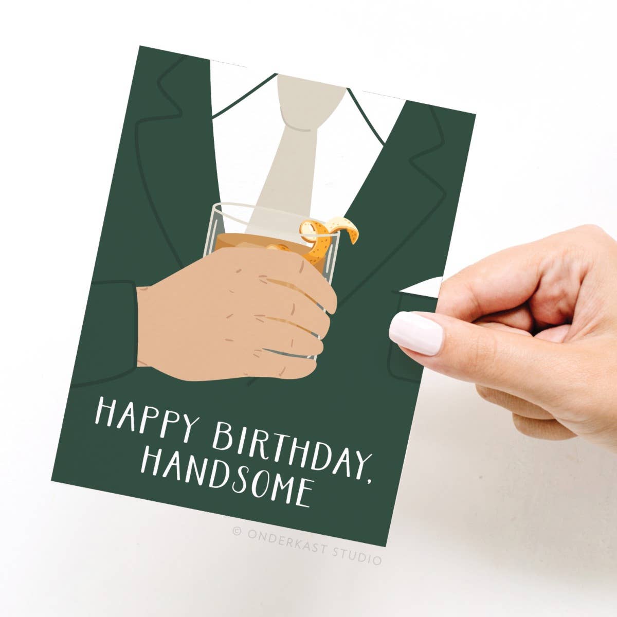 Happy Birthday Handsome Greeting Card: Light