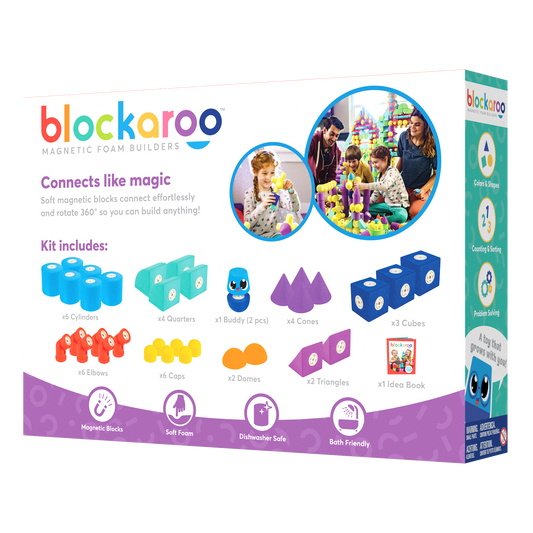 Blockaroo Magnetic Foam Blocks, 35-Pc Castle Set, Ages 3+