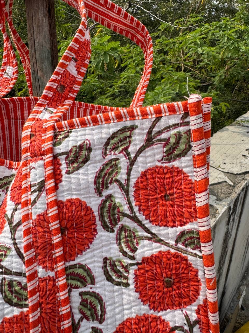Cotton Quilted Tote Bag