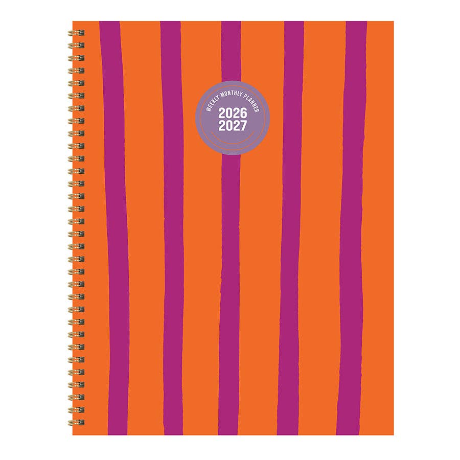 Statement Stripe Large Weekly Monthly Planner 2026-2027