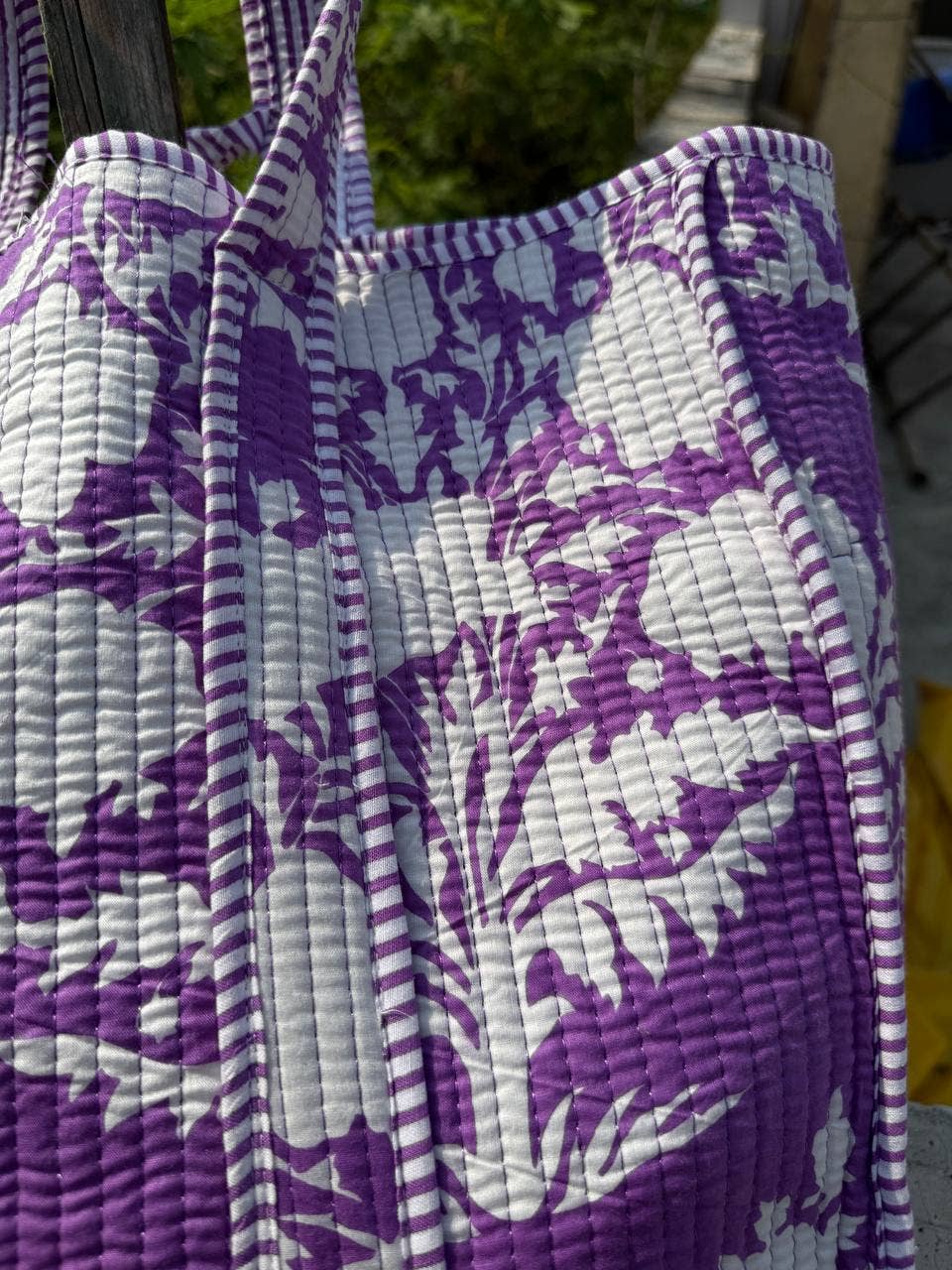 Cotton Quilted Tote Bag
