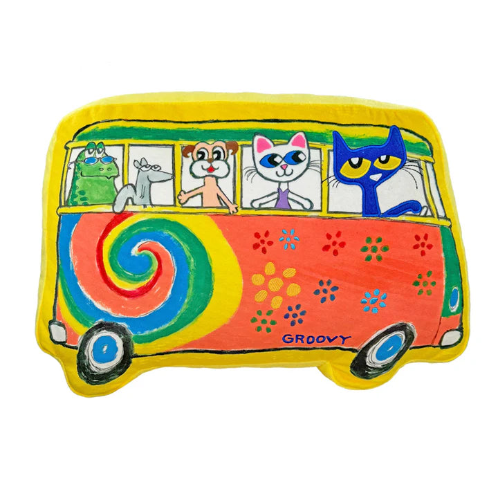 Pete the Cat gets Groovy Van Pillow