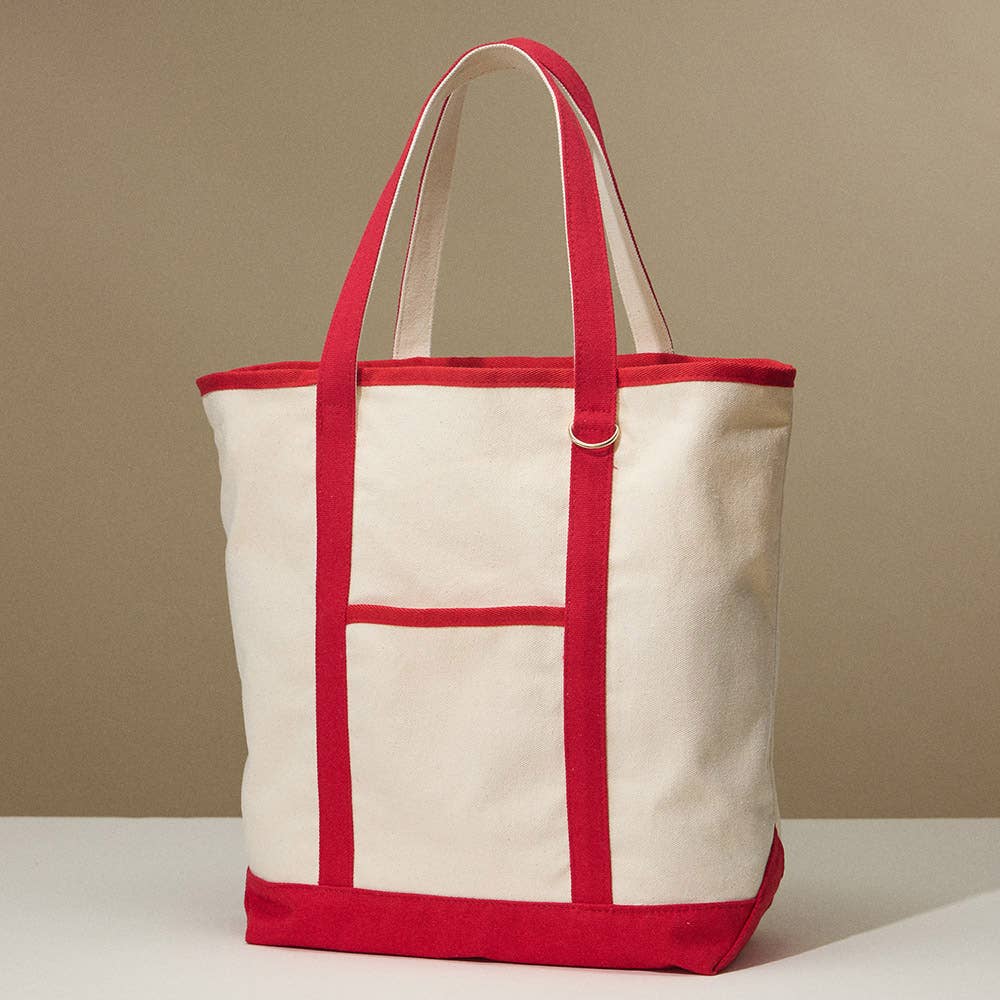 Large Multi Classic Canvas Tote Bag