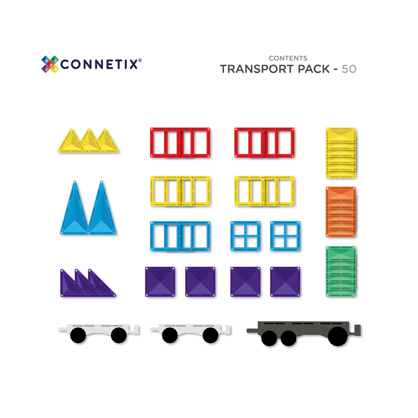 Connetix Rainbow Transport Pack 50 pc