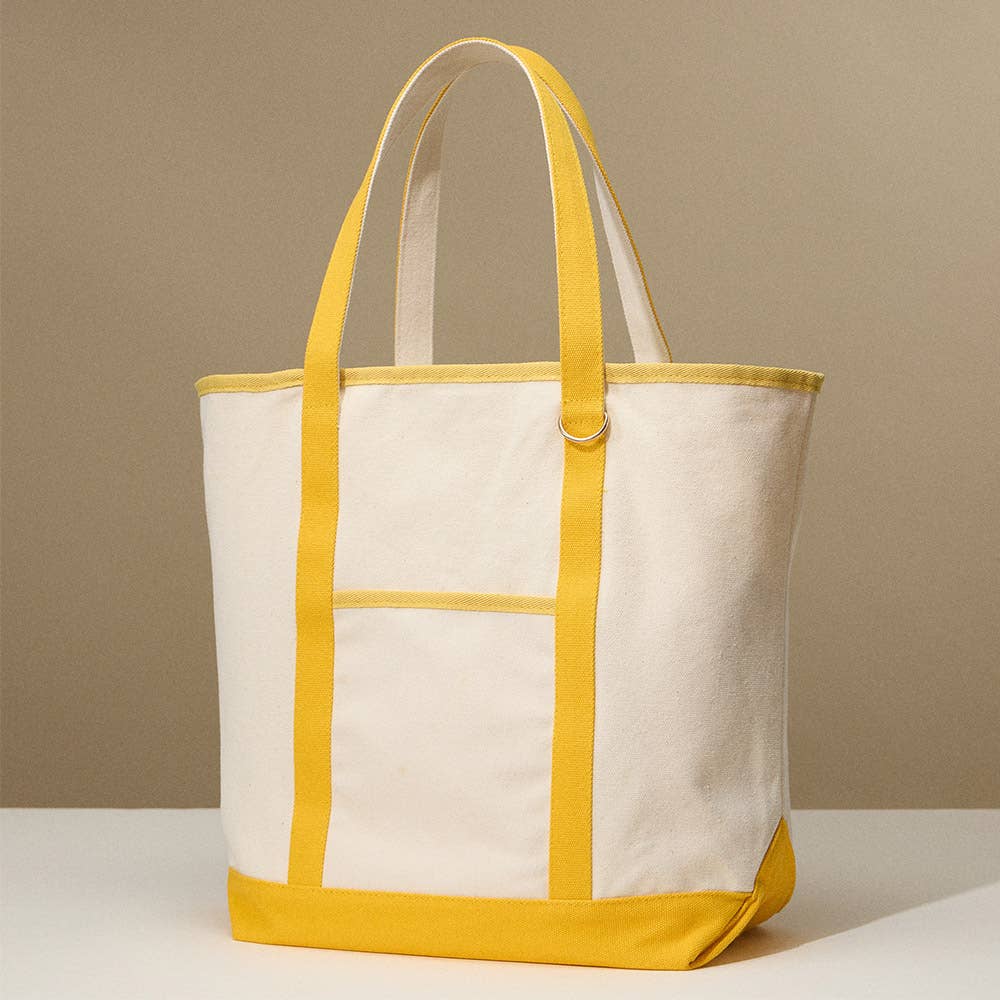 Large Multi Classic Canvas Tote Bag