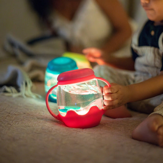 Glo Pals Mini Sensory Jar and Silicone Fun Filler Bundle - Pink