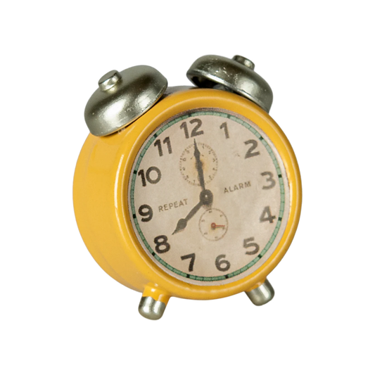 Maileg Alarm Clock, Mouse in Yellow