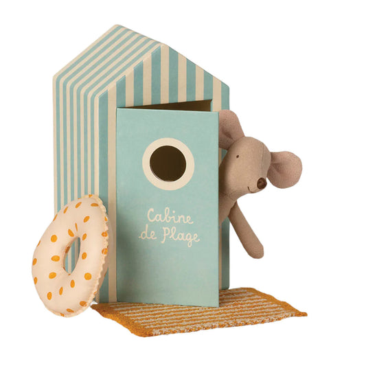 Maileg Little Brother Beach Mouse with Yellow Dot Float — Summer Collectible