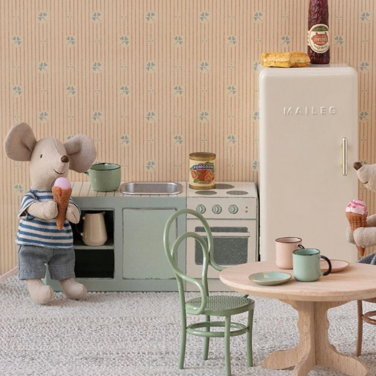 Maileg Mouse Counter — Miniature Wooden Toy for Imaginative Play