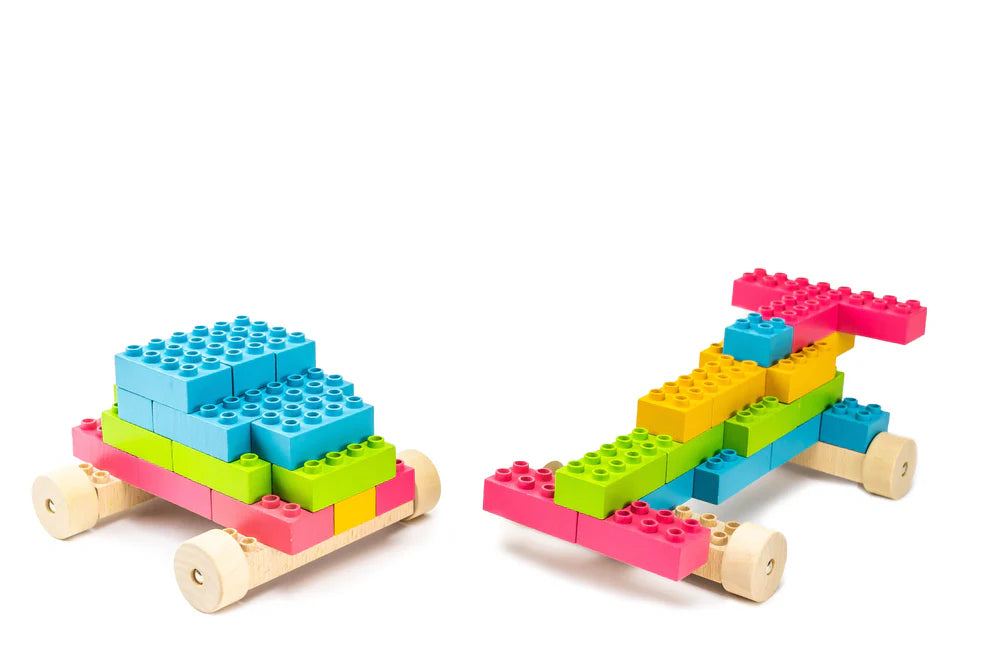 Eco-Bricks Plus+ Color Wood Bricks 48 Piece Set