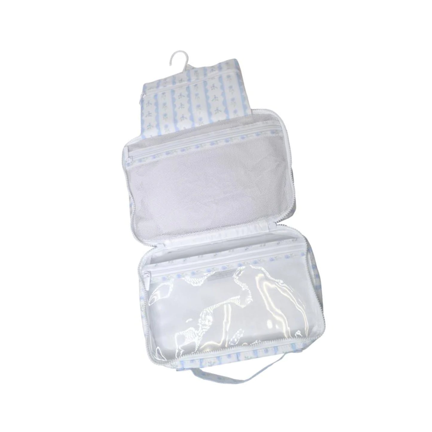 TRVL Bundle Up 2 Hanging Toiletry Bag | Ribbon Floral Blue