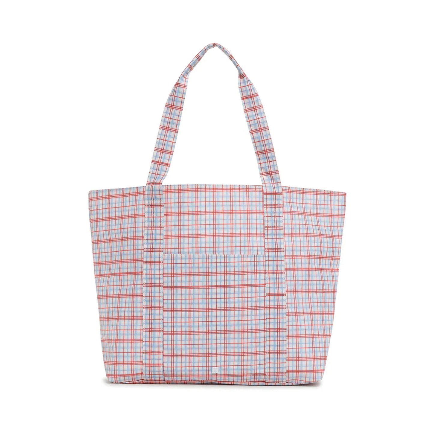 TRVL Jumbo Tote | XL Tote in Classic Plaid Red