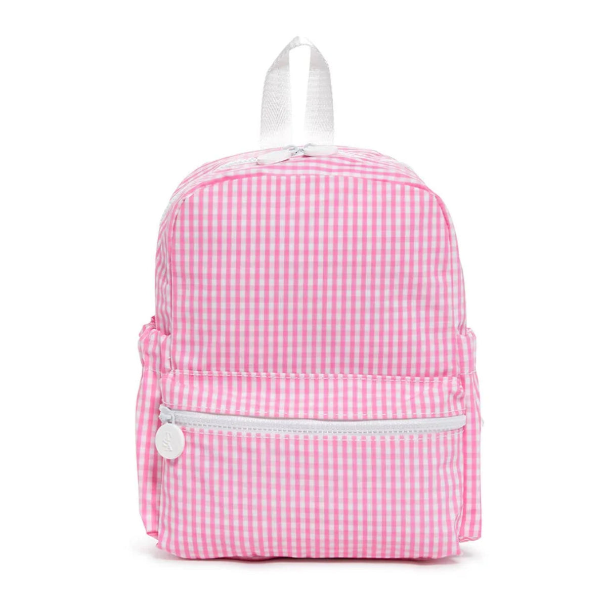 TRVL Mini Backer Kids Backpack | Gingham Pink