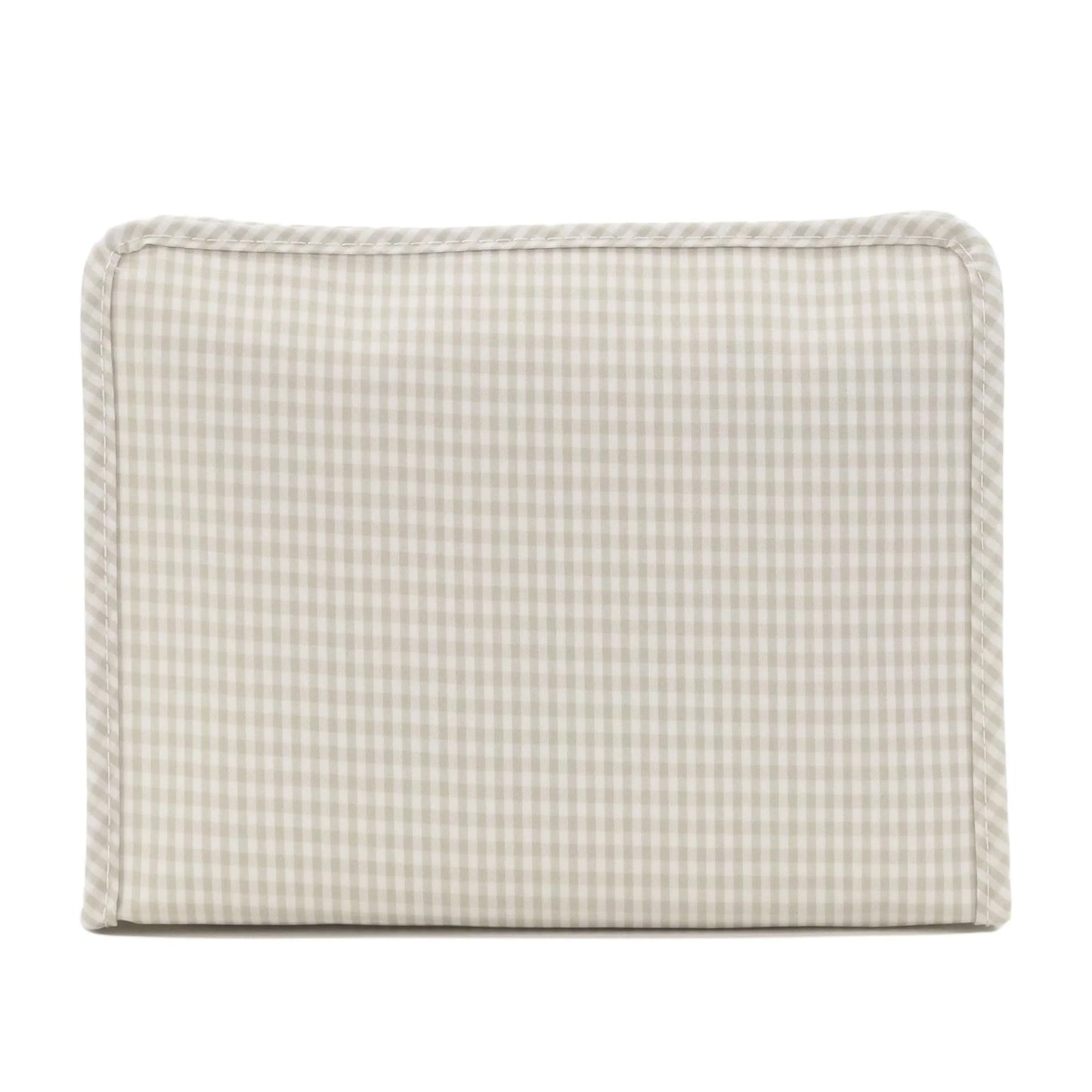 TRVL Roadie Large Zip Pouch | Gingham Pearl Grey
