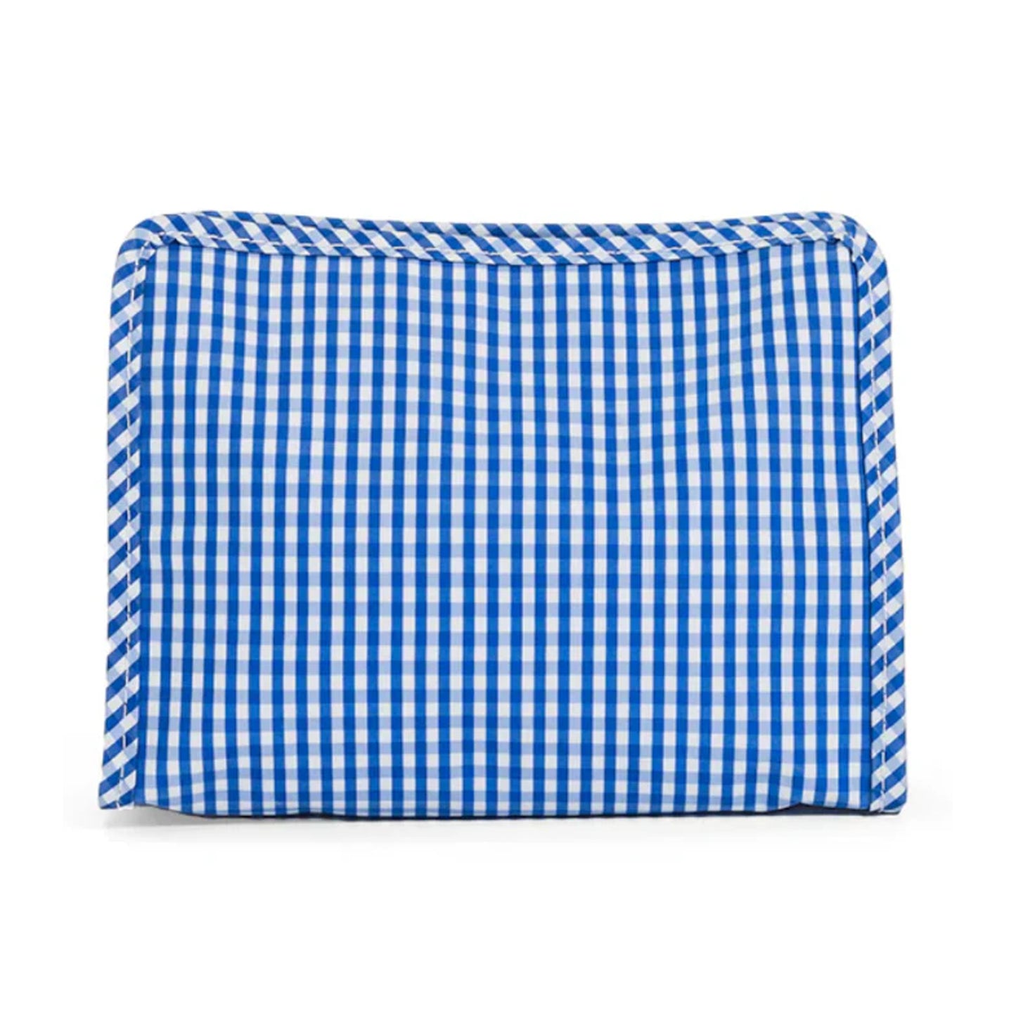 TRVL Roadie Large Zip Pouch | Gingham Royal
