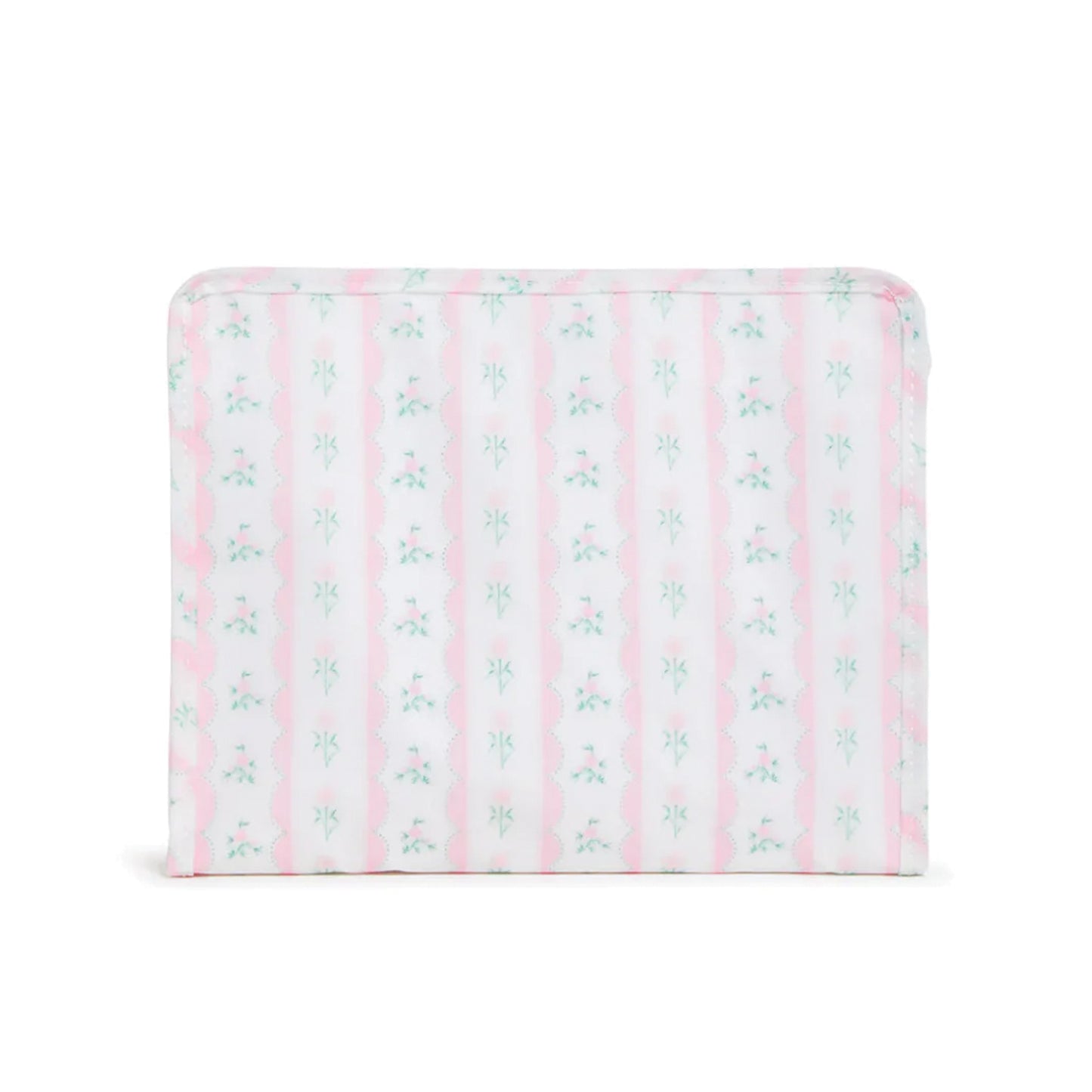 TRVL Roadie Large Zip Pouch | Ribbon Floral Pink