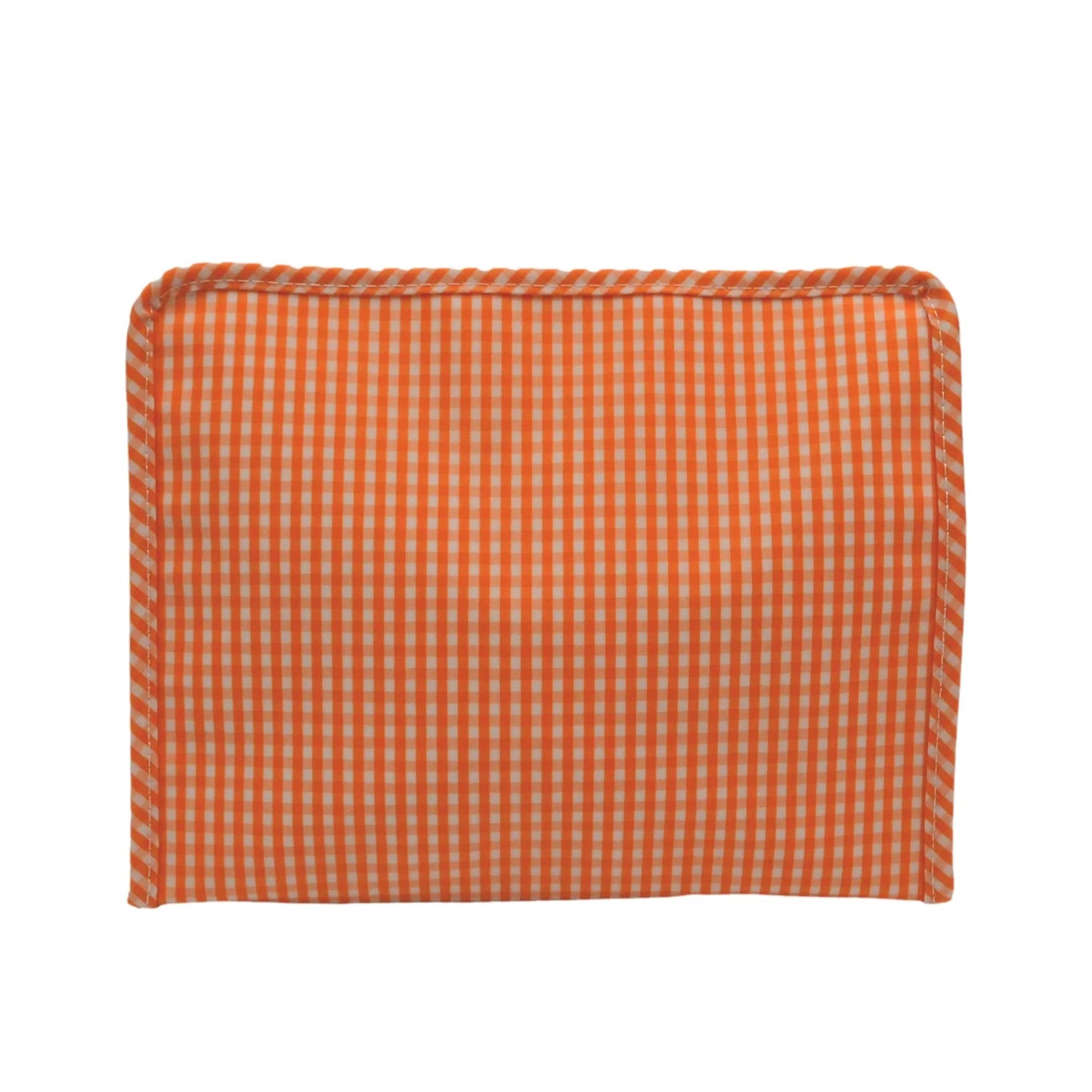 TRVL Roadie Medium Zip Pouch | Gingham Orange
