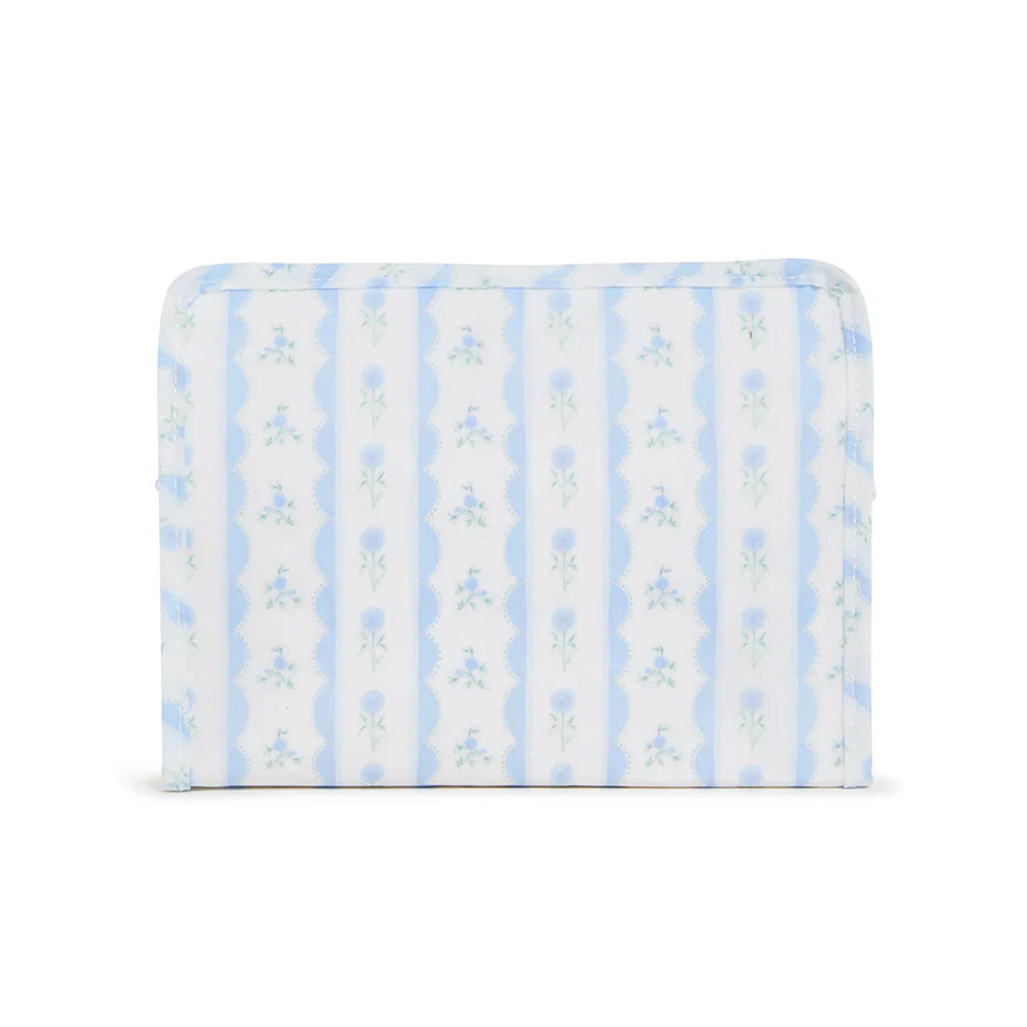 TRVL Roadie Medium Zip Pouch | Ribbon Floral Blue