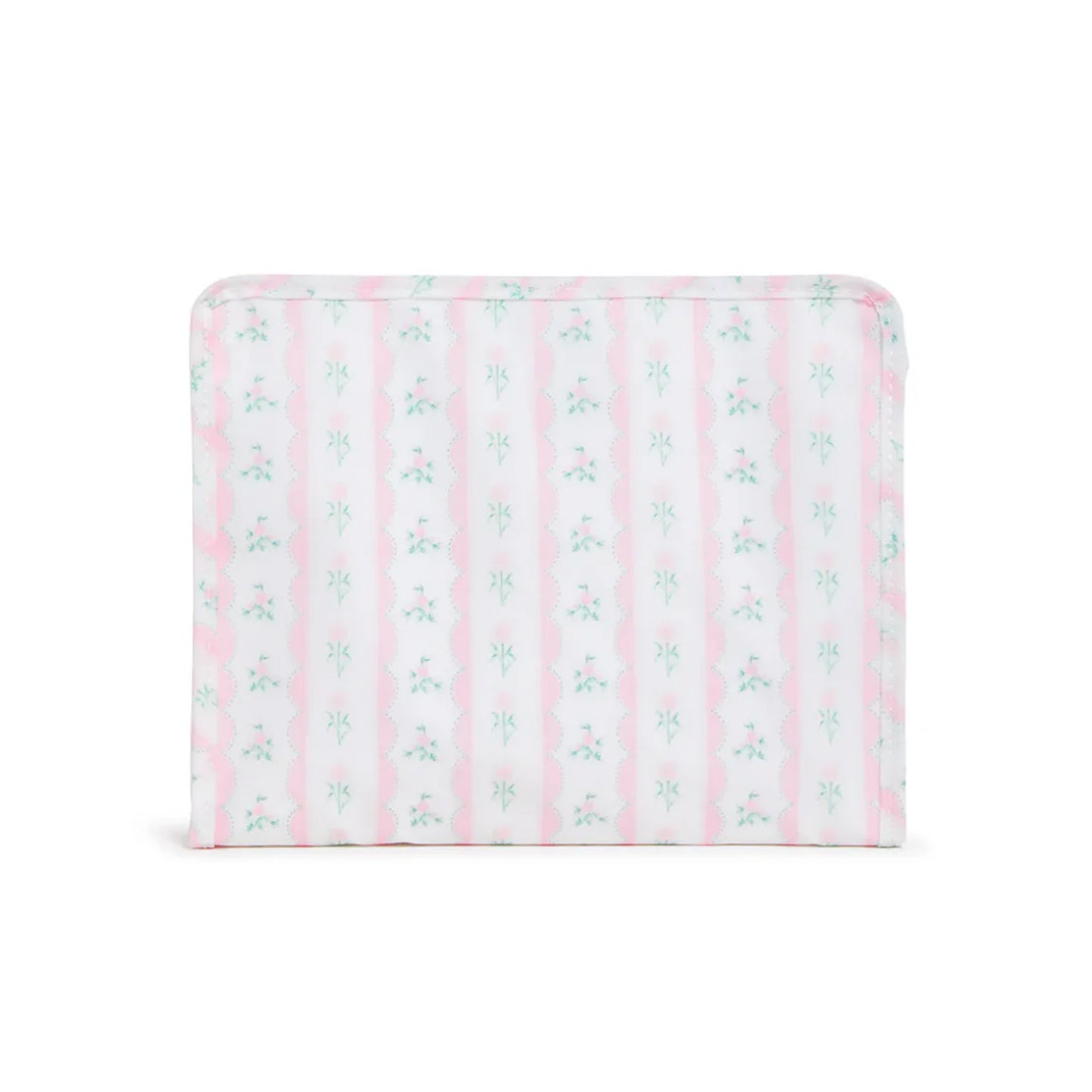 TRVL Roadie Medium Zip Pouch | Ribbon Floral Pink