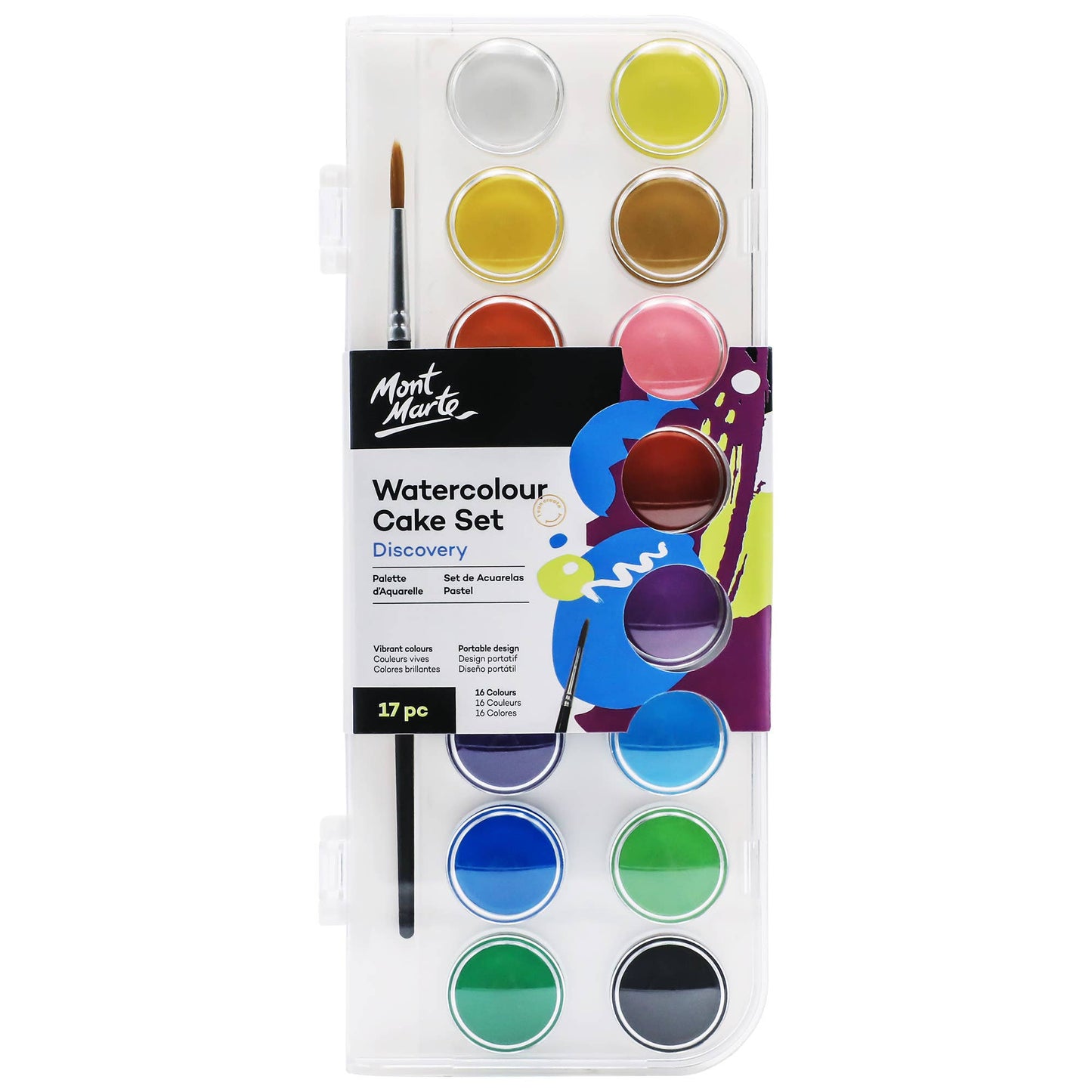 Mont Marte Usa, Inc. - Watercolour Cake Set Discovery 17pc