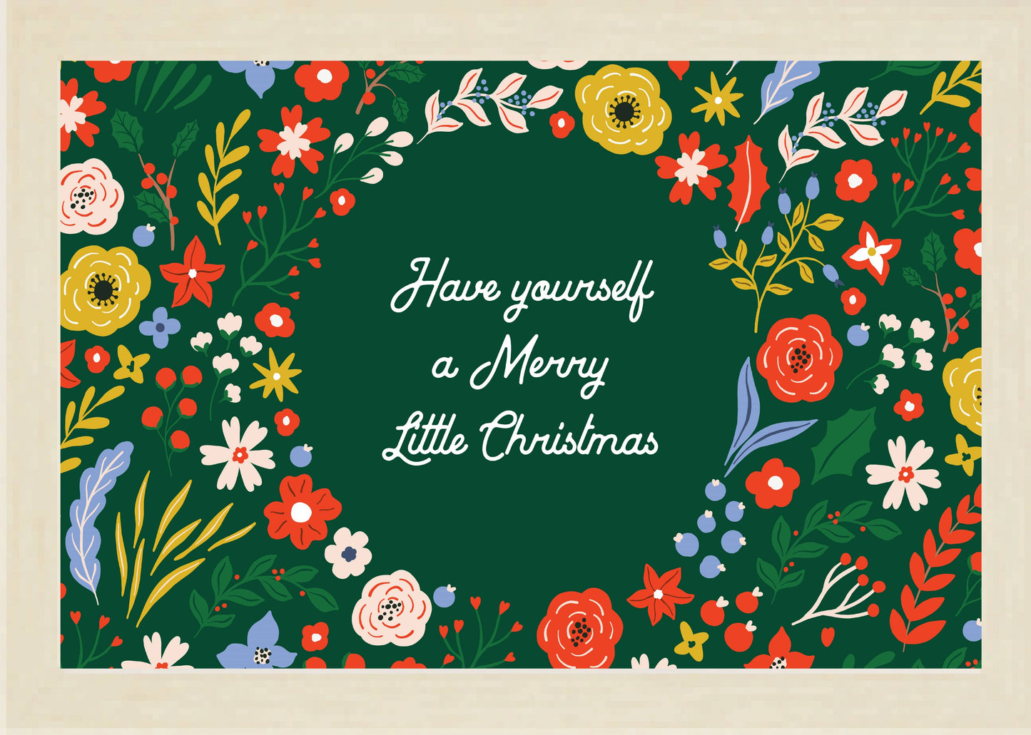 Natural Merry Little Christmas Floral