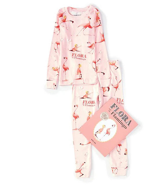 Flora Flamingo Pajama Set with Book