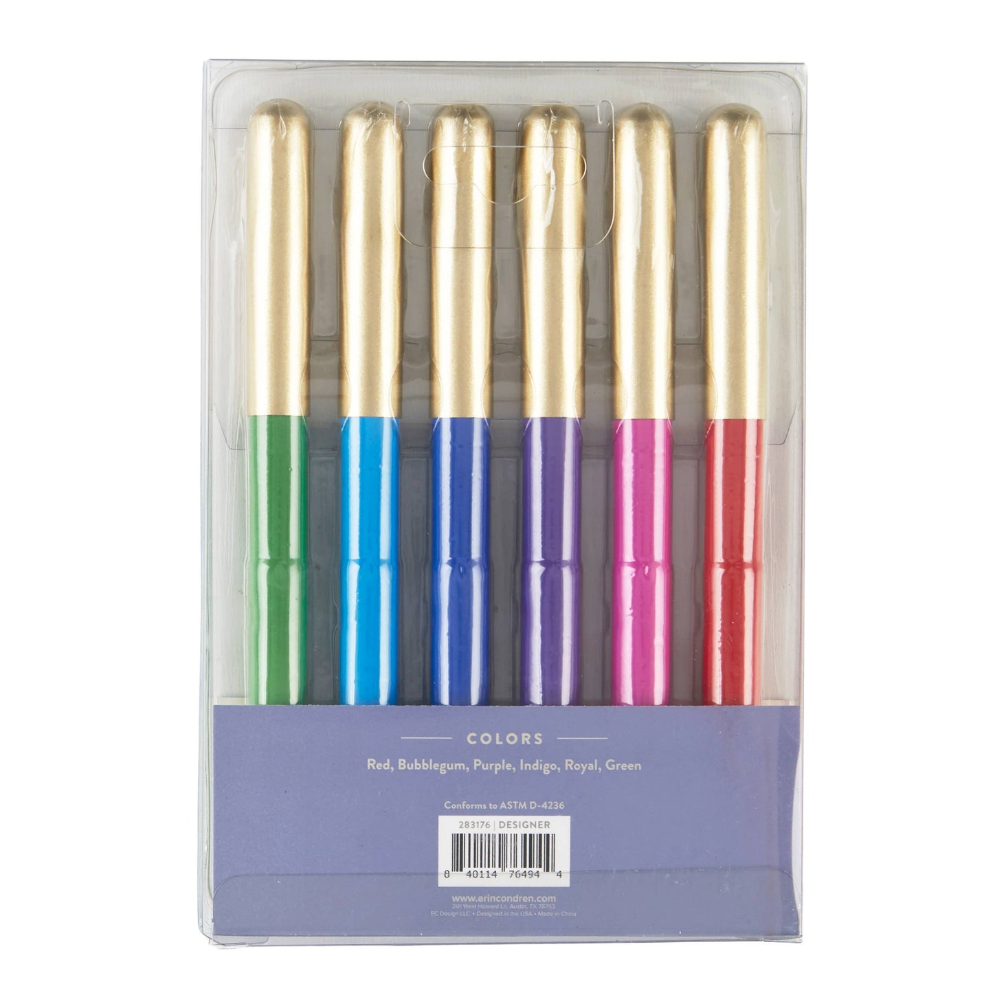 Designer Gel Pen 6-pack