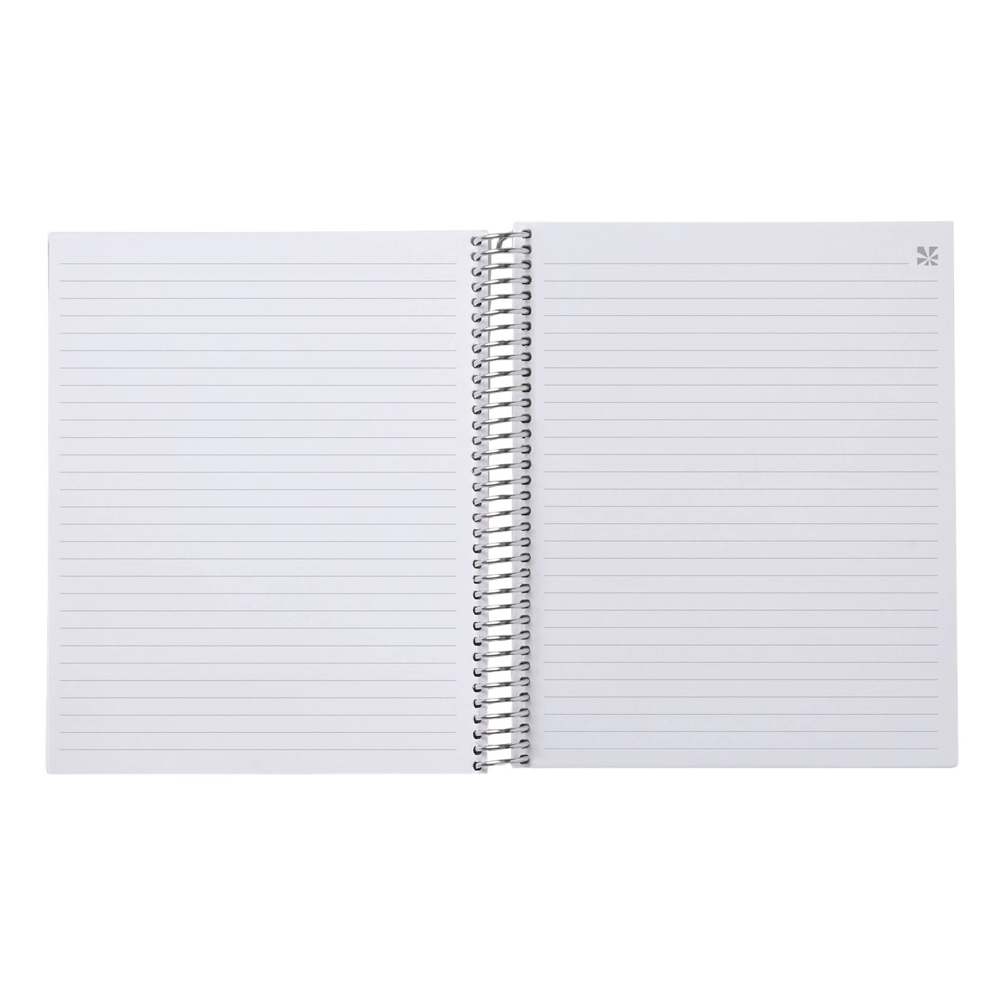 7x9 Hypnotic Coiled Notebook - lined, platinum coil