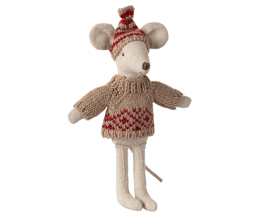 Knitted hat and sweater - mum mouse