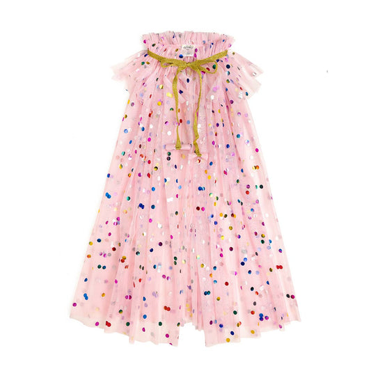 Pink Confetti Cape - Kids Dress Up Cape