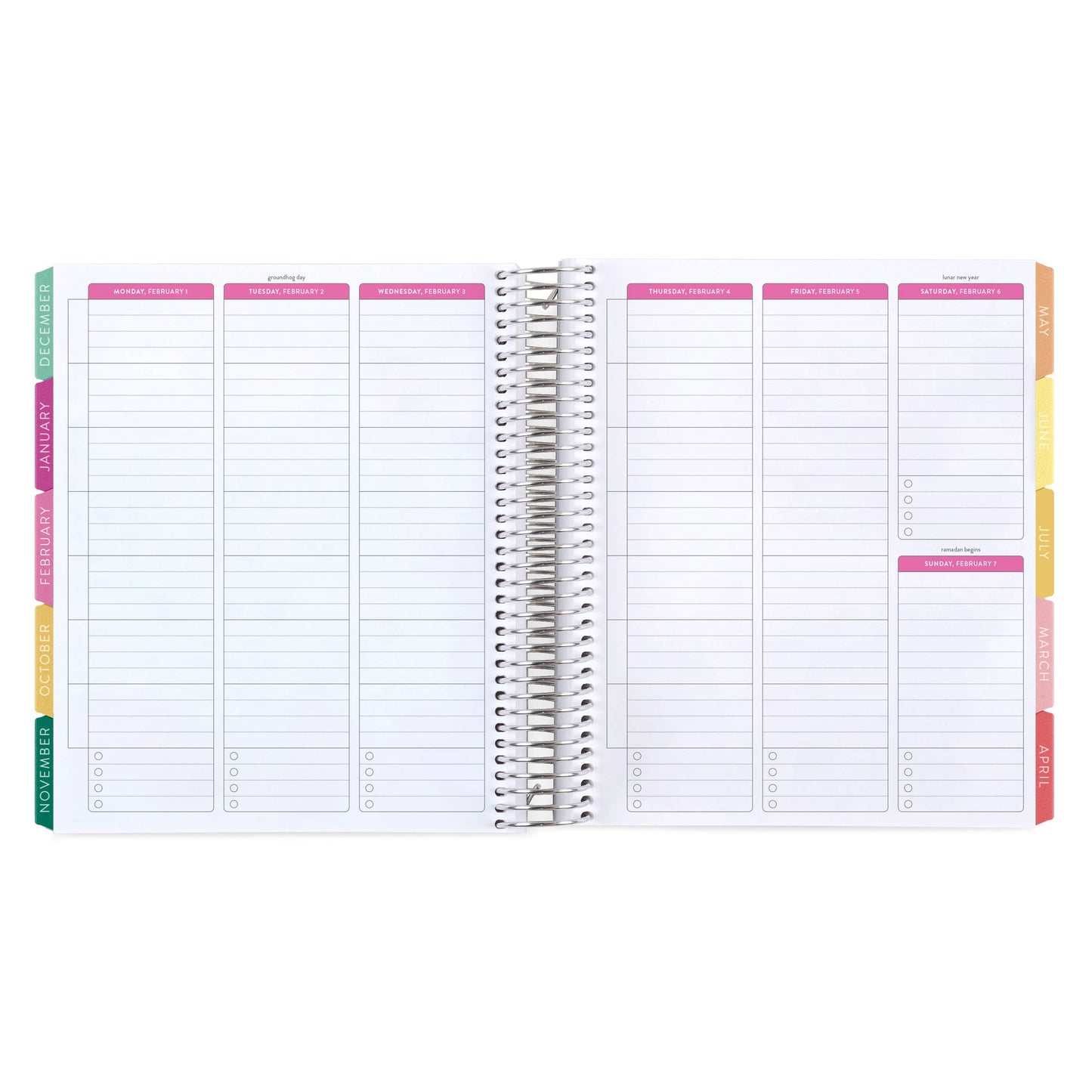 7x9 Coiled Academic Planner - Crochet Brights