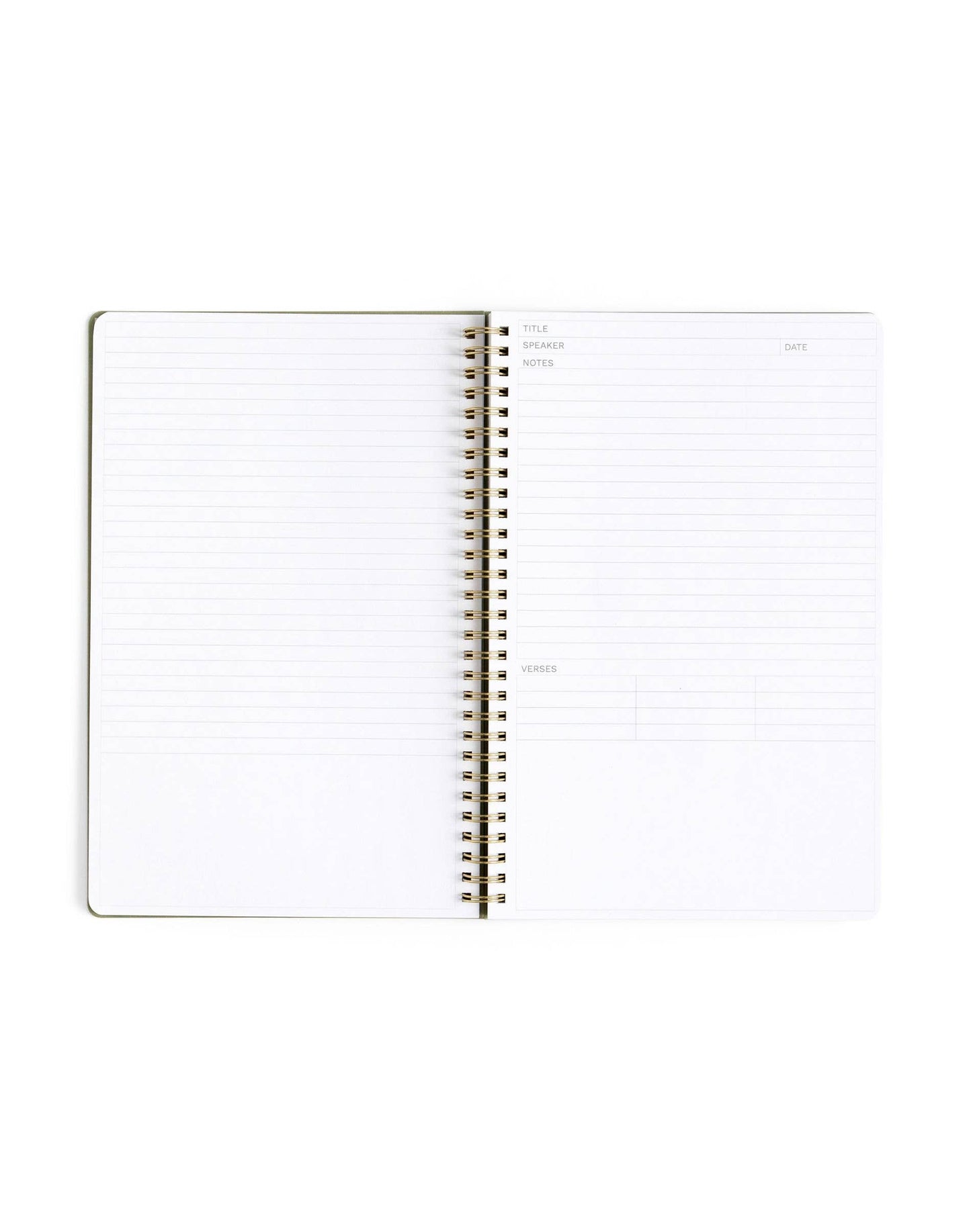 Church Notes Co. Olive Church Notes Bible Reference Notebook