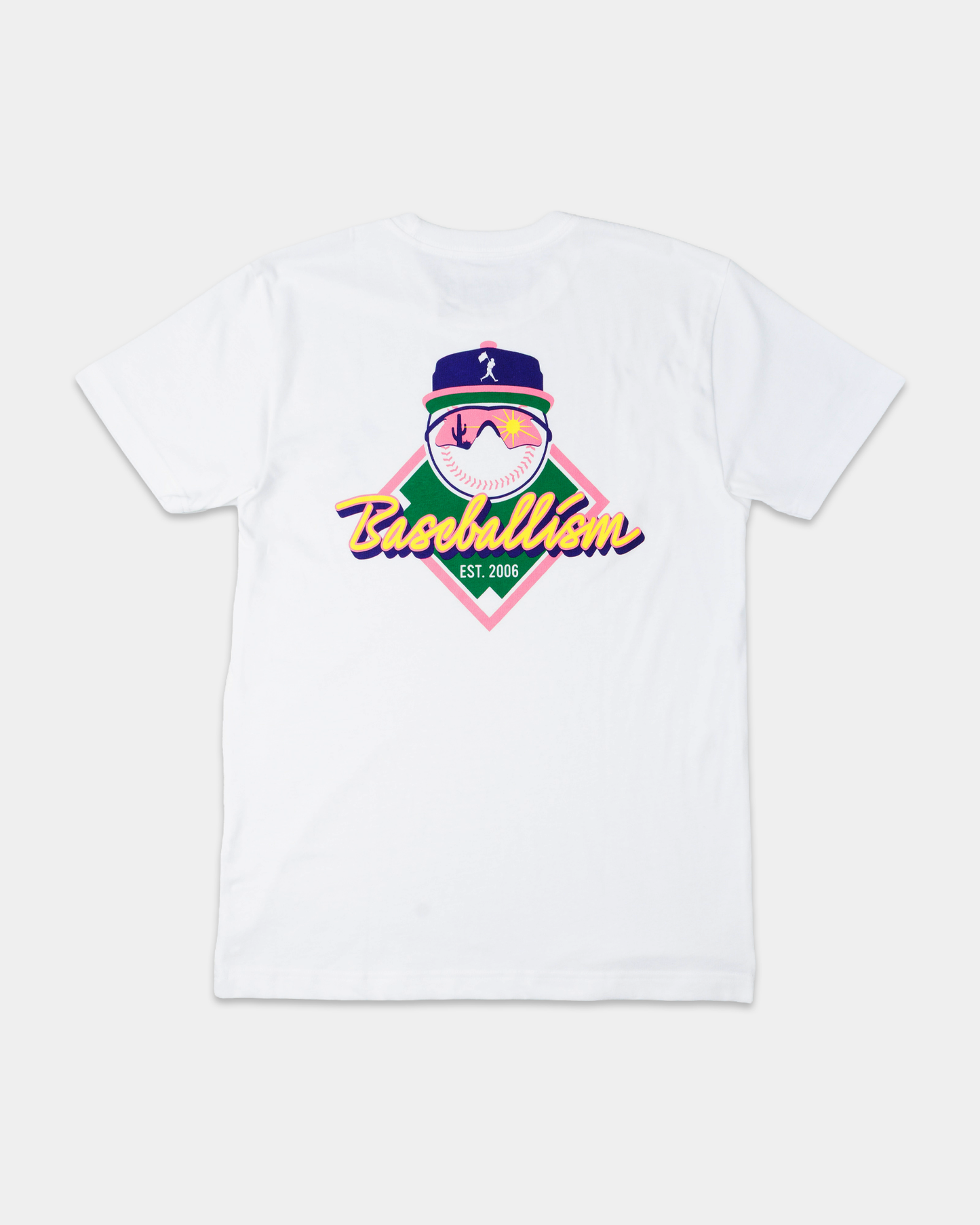 Yuvi Happy Place Baseballism T-Shirt - White