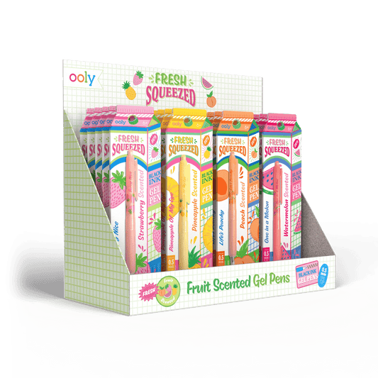 Fresh Squeezed Black Ink Scented Gel Pens - Display of 24
