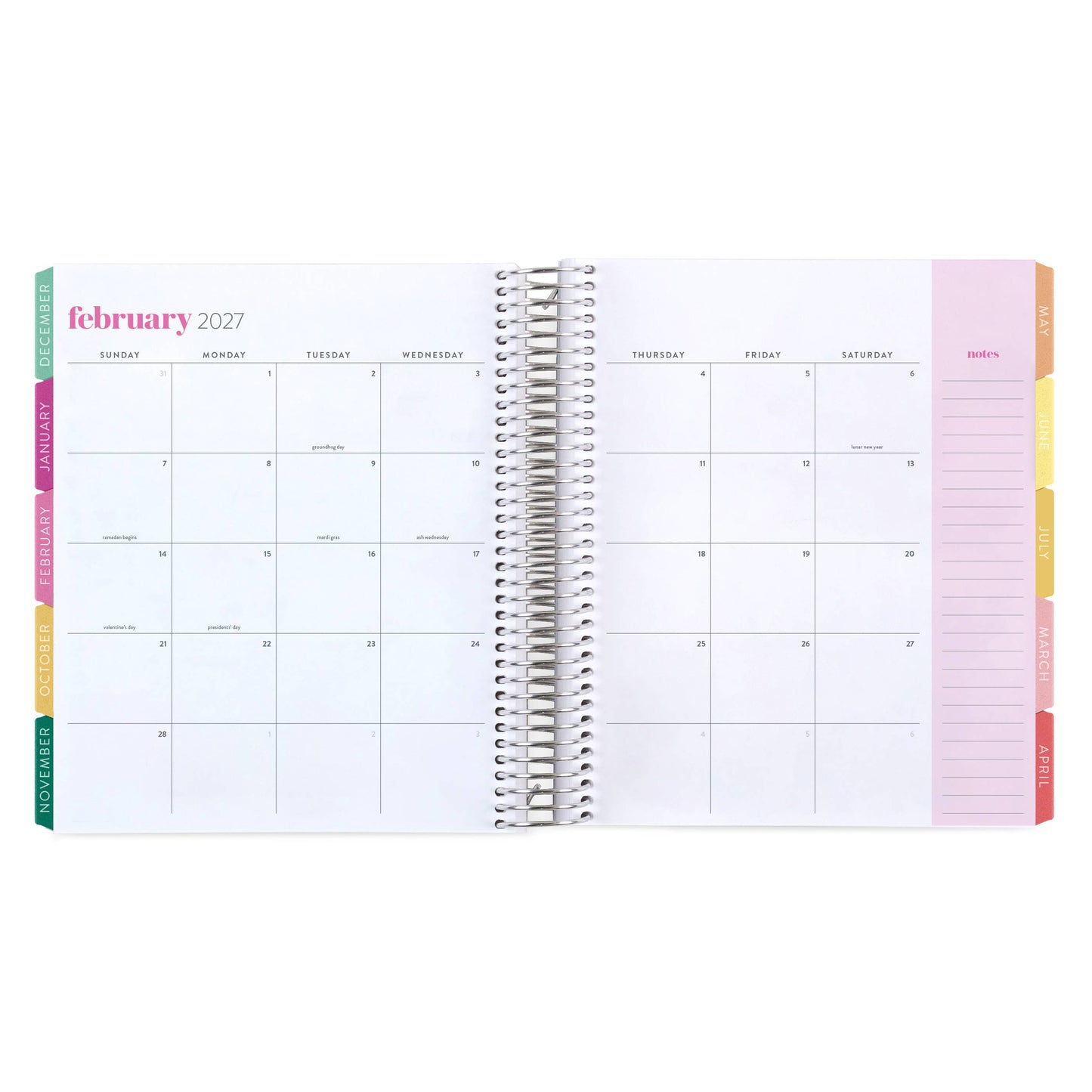 7x9 Coiled Academic Planner - Crochet Brights