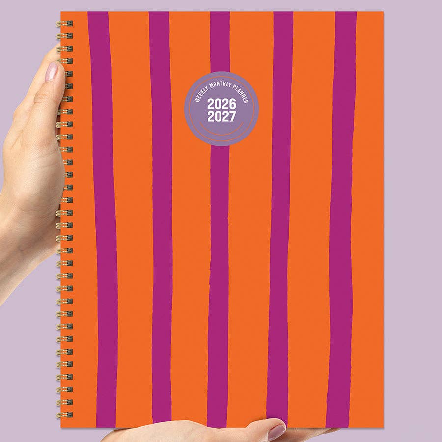 Statement Stripe Large Weekly Monthly Planner 2026-2027