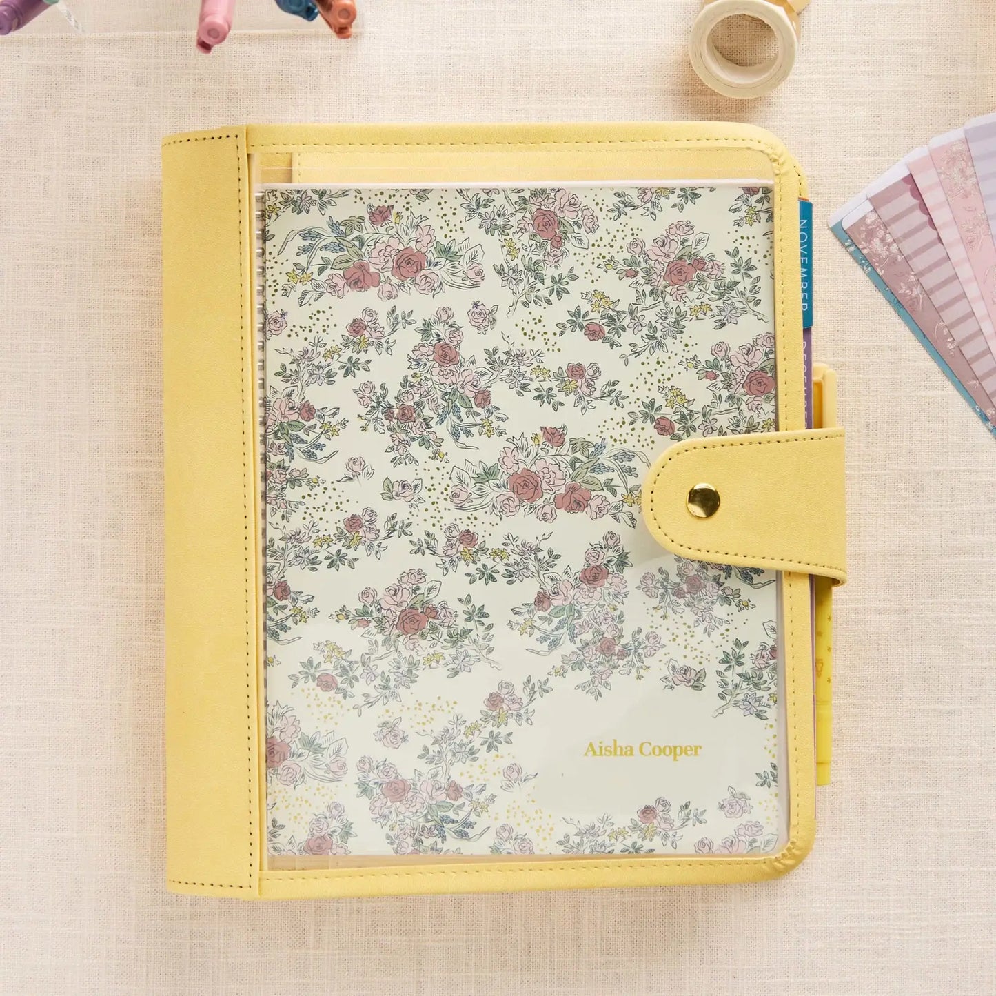 7x9 Clear Planner Folio - Butter