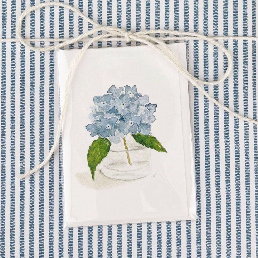 Hydrangea mini enclosure notecard