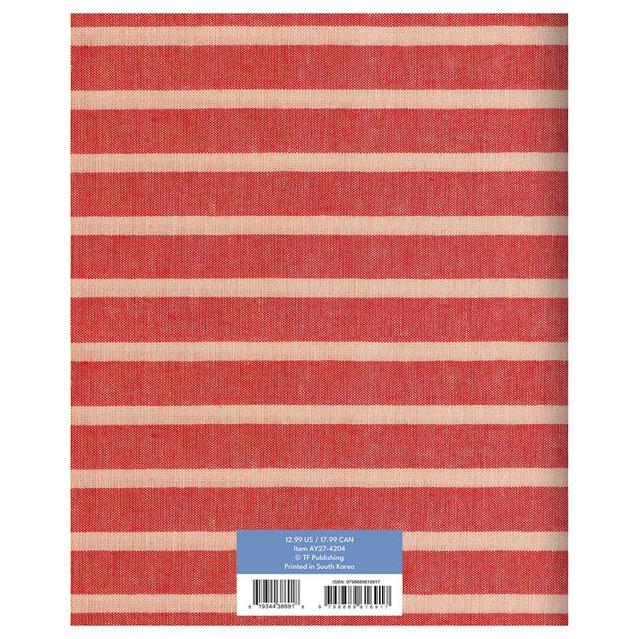 July 2026 - June 2027 Red Stripe Medium Monthly Planner