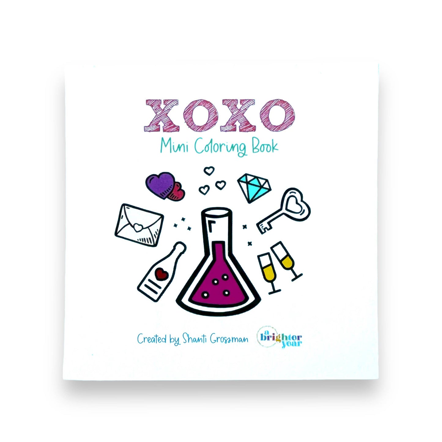 XOXO Mini Valentine Themed designs Coloring Book for Adult