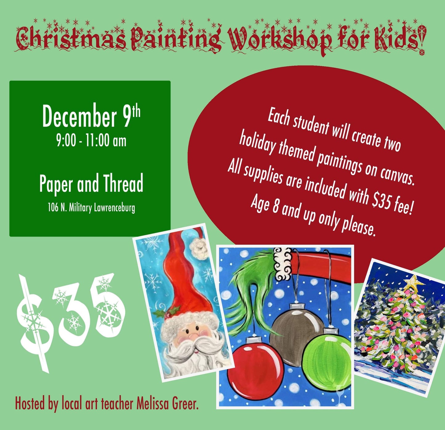 Christmas Painting Workshop for Kids
