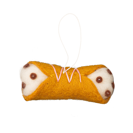 Felt Cannoli Ornament