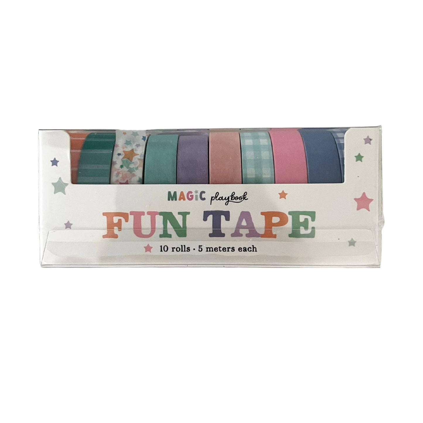 Fun Washi Tape Set - 10 Colorful Rolls, 5 Meters Each